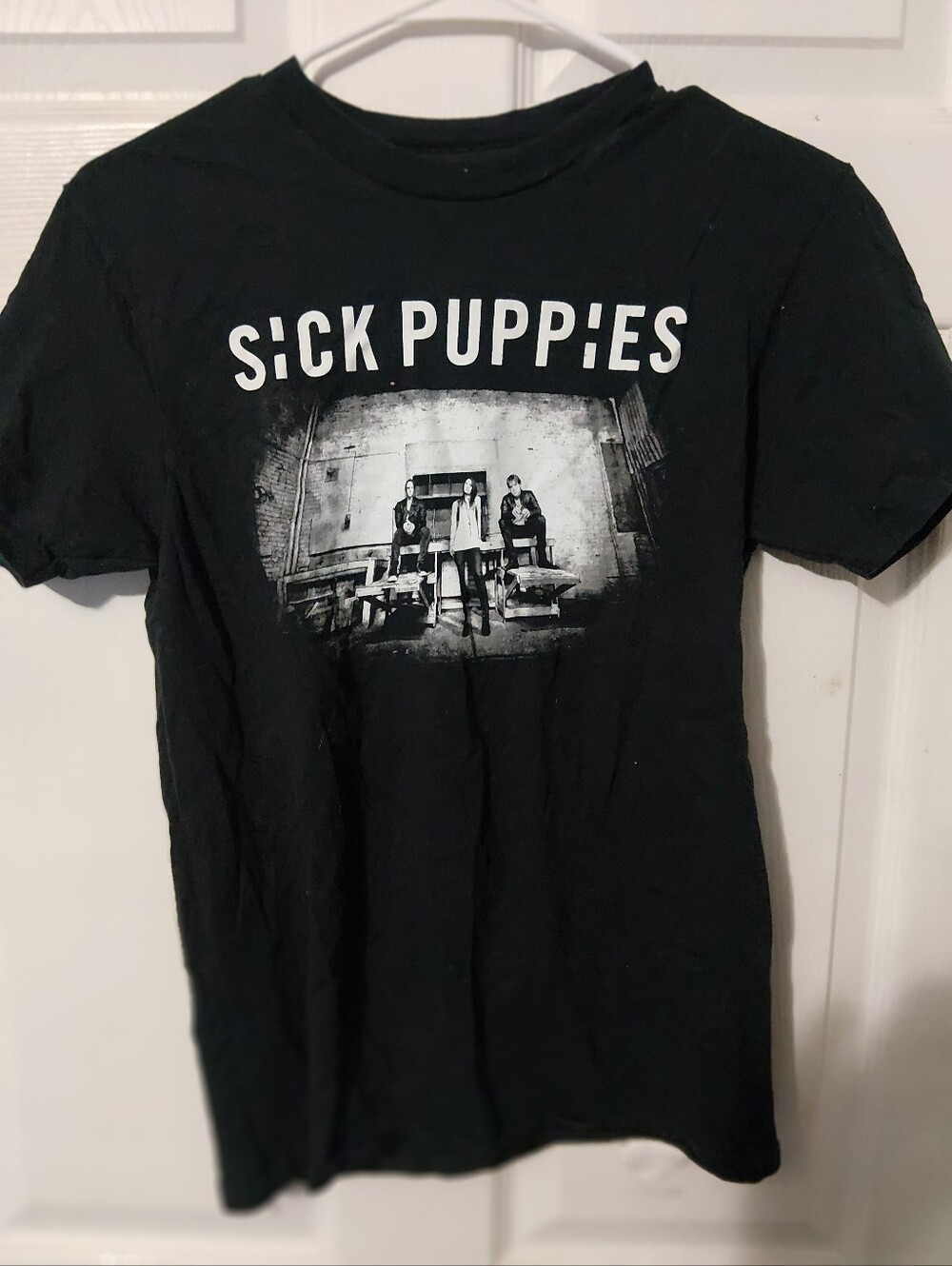 Hanes Black Sick Puppies Band Graphic Tee